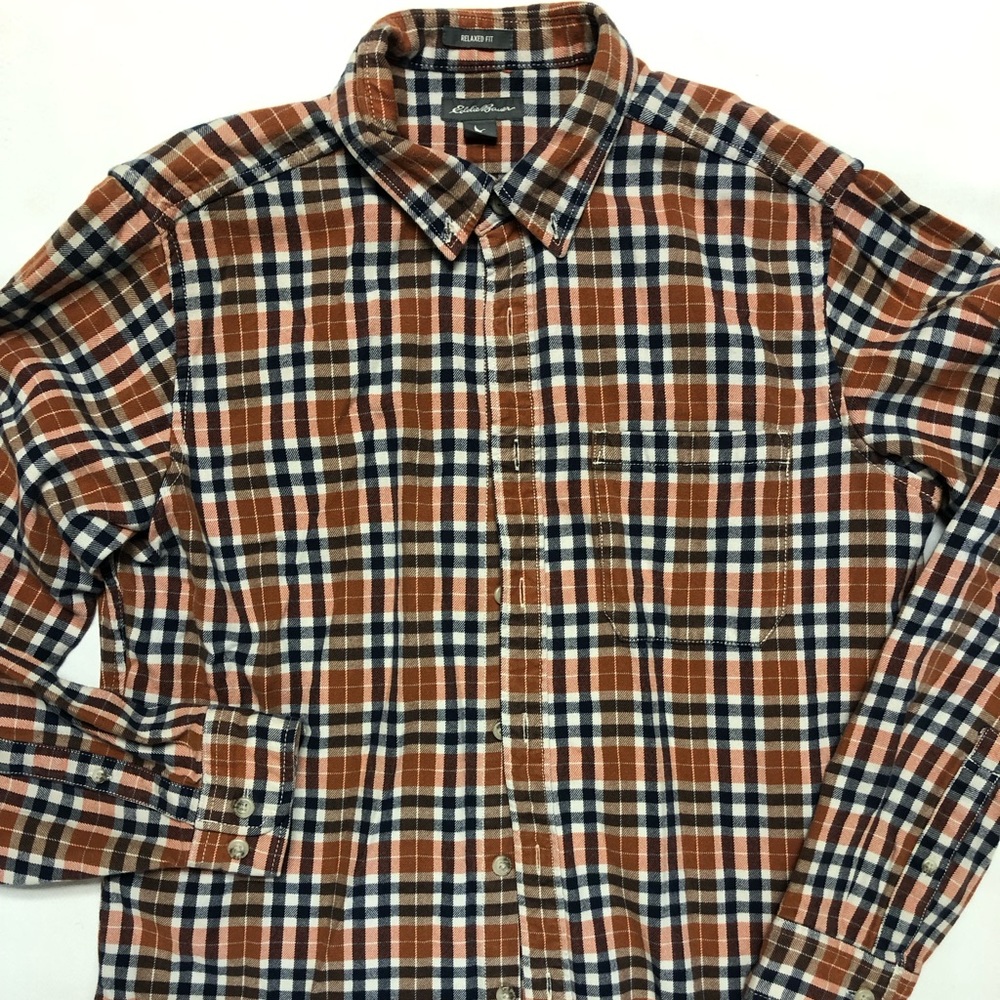 ORANGE EDDIE BAUER FLANNEL
